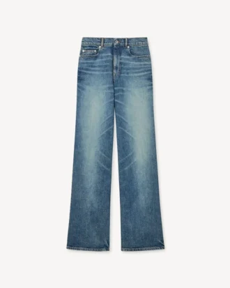 Ayame-jeans med vid passform i stretch-denim fra Japan