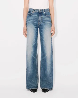 Ayame-jeans med vid passform i stretch-denim fra Japan