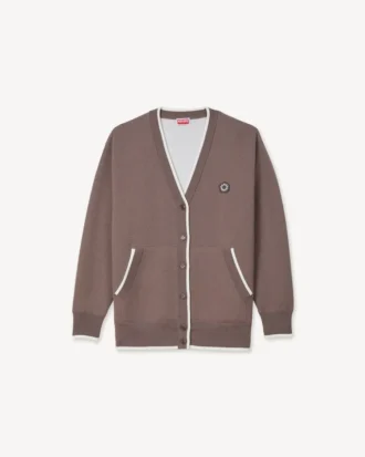«Boke Flower 2.0» brodert cardigan i bomull og ull