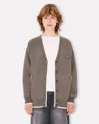 «Boke Flower 2.0» brodert cardigan i bomull og ull