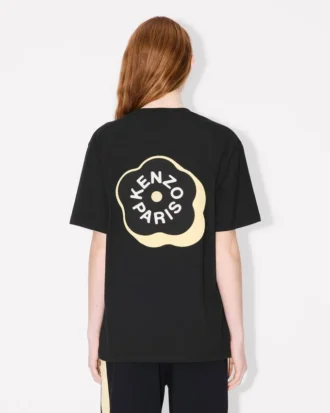 «Boke Flower 2.0» brodert, løs T-skjorte i bomull