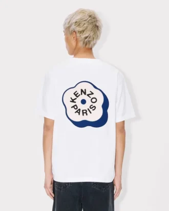 «Boke Flower 2.0» brodert oversized T-skjorte i bomull