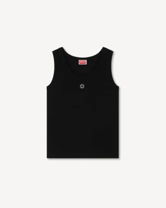 «Boke Flower 2.0» brodert ribbet tank-top