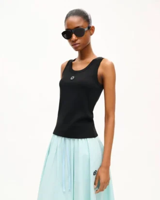 «Boke Flower 2.0» brodert ribbet tank-top