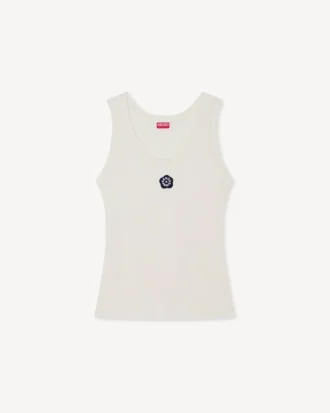 «Boke Flower 2.0» brodert tank-top i blandet viskose