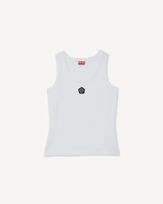 «Boke Flower 2.0» brodert tank-top i bomull