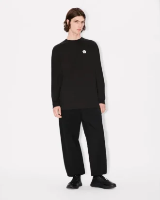 ‘Boke Flower 2.0’ broderte joggebukser i bomull med rett passform