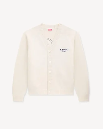 «Boke Flower»-broderet cardigan i ull