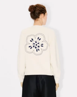 «Boke Flower»-broderet cardigan i ull