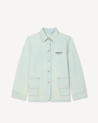 «Boke Flower»-brodert arbeidsjakke i japansk denim