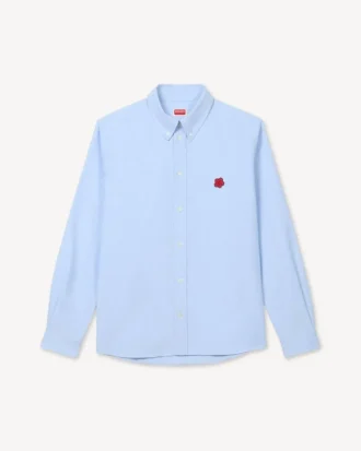 «Boke Flower»-brodert casualskjorte i bomulls-oxford