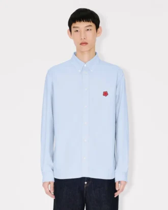 «Boke Flower»-brodert casualskjorte i bomulls-oxford