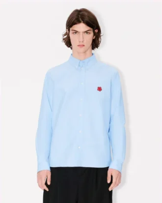 «Boke Flower»-brodert casualskjorte i bomulls-oxford