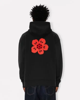 «Boke Flower»-brodert oversized hettegenser i bomull