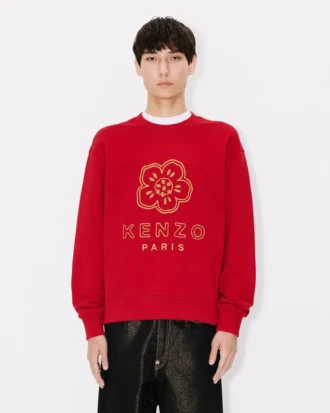 «Boke Flower»-brodert sweatshirt i bomull
