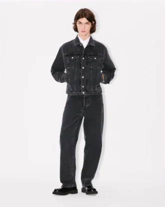 «Boke Flower»-brodert truckerjakke i japansk denim
