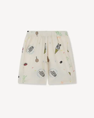 «Happy Sweet»-bermudashorts i bomullspoplin