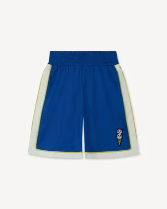 «Happy Sweet»-bermudashorts med broderi i bomullssatin