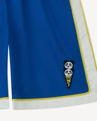 «Happy Sweet»-bermudashorts med broderi i bomullssatin