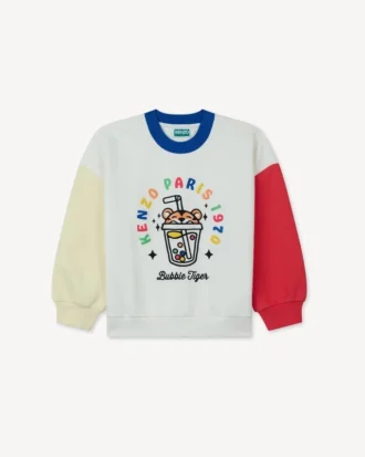 «Happy Sweet» brodert sweatshirt i French Terry