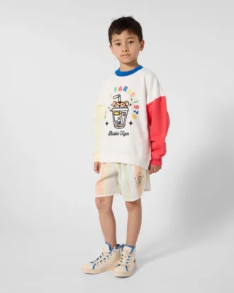 «Happy Sweet» brodert sweatshirt i French Terry
