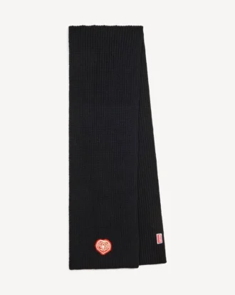 «Kenzo Boke Heart»-brodert skjerf i ull og bomull
