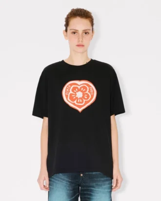 «Kenzo Boke Heart» løs T-skjorte i bomull