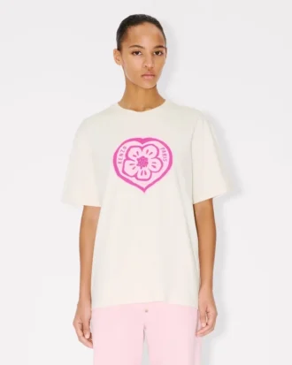 «Kenzo Boke Heart» løs T-skjorte i bomull