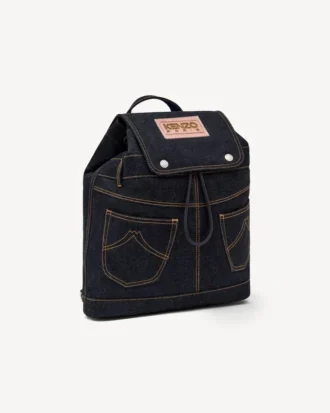 «Kenzo Five Pockets»-ryggsekk i denimlignende twill