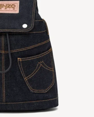 «Kenzo Five Pockets»-ryggsekk i denimlignende twill