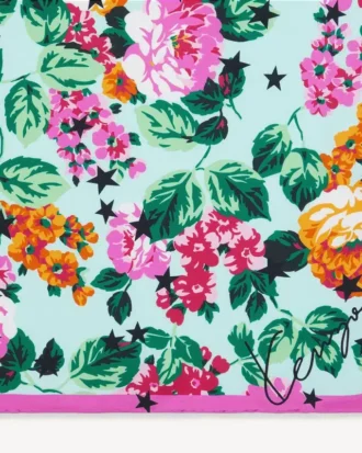 «Kenzo Floral» liten firkantet silketørkle