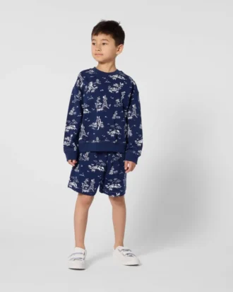«Kenzo Garden»-bermudashorts i lett frotté