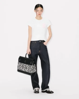 Kenzo Holdall-veske i lerret og skinn