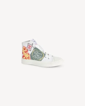 Kenzo Hoshi’ høye Sneakers i bomullskanvas