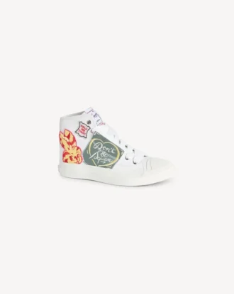 Kenzo Hoshi’ høye Sneakers i bomullskanvas