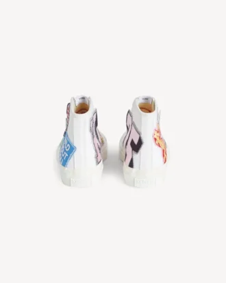 Kenzo Hoshi’ høye Sneakers i bomullskanvas