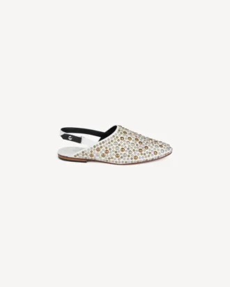 «Kenzo»-mules i skinn med nitter