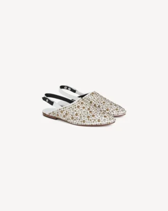 «Kenzo»-mules i skinn med nitter