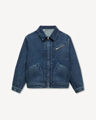 «Kenzo Signature» kjønnsnøytral utility-jakke i japansk denim