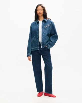 «Kenzo Signature» kjønnsnøytral utility-jakke i japansk denim
