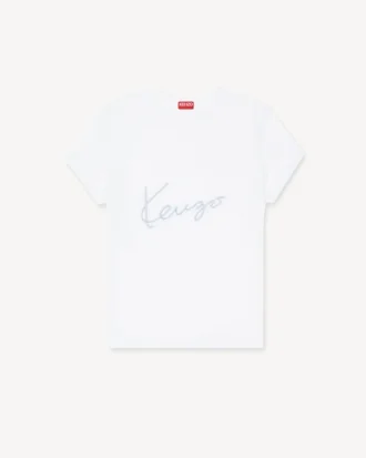 kenzo signature t skjorte i bomull med broderi 1 11 330x413 - &laquo;Kenzo Signature&raquo;-T-skjorte i bomull med broderi