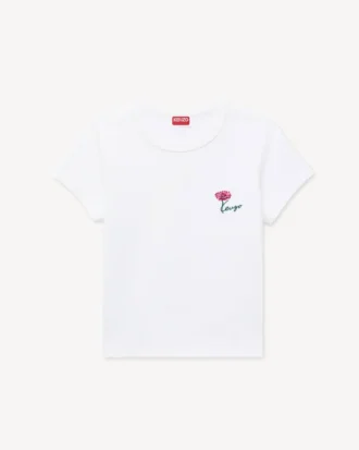 Kenzo Tulip’ brodert T-skjorte i bomull