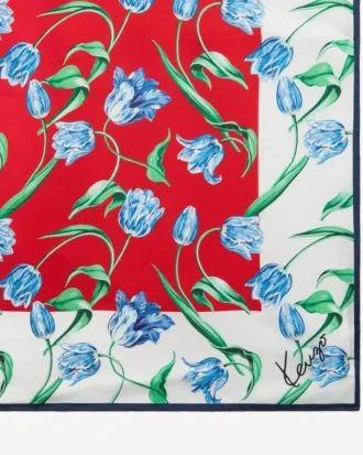 «Kenzo Tulip»-tørkle i silke