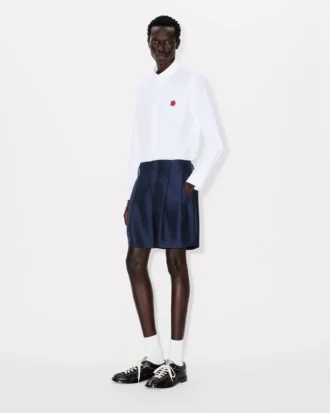 Skreddersydd shorts i jomfruull og silke