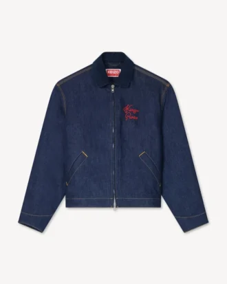 Vattert arbeidsjakke i japansk denim